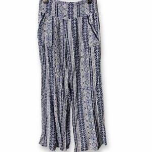Three Dots Boho Flowy Yoga Vacation Harem Pants With Pocket Detail
